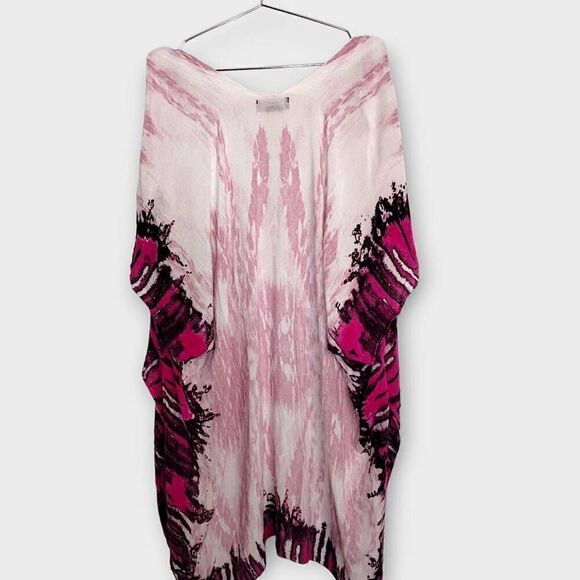Laundry Shelli Segal Womens Wrap One Size Coverup Beach Pink Tie Dye Pool - Picture 2 of 11